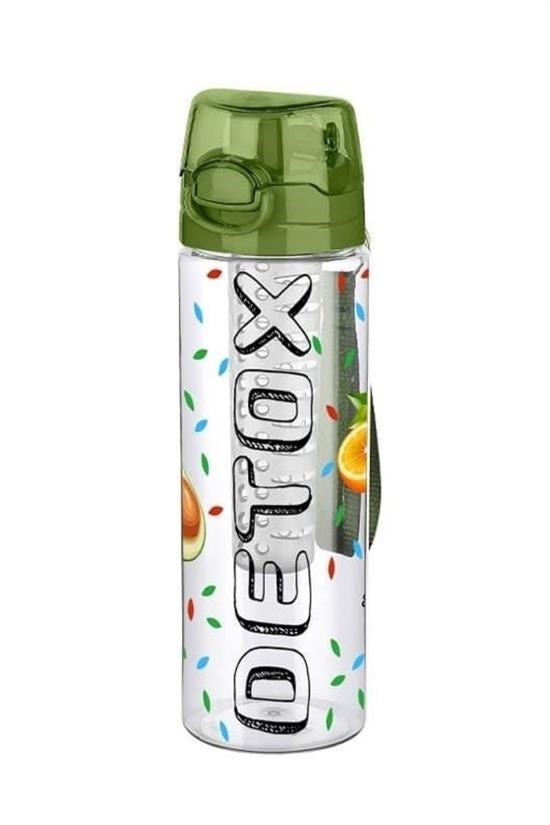 BUFFER® Tutma Saplı Kilitli Kendiliğinden Süzgeçli Kolay Taşınabilir Detoks Sporcu Diyet Matarası