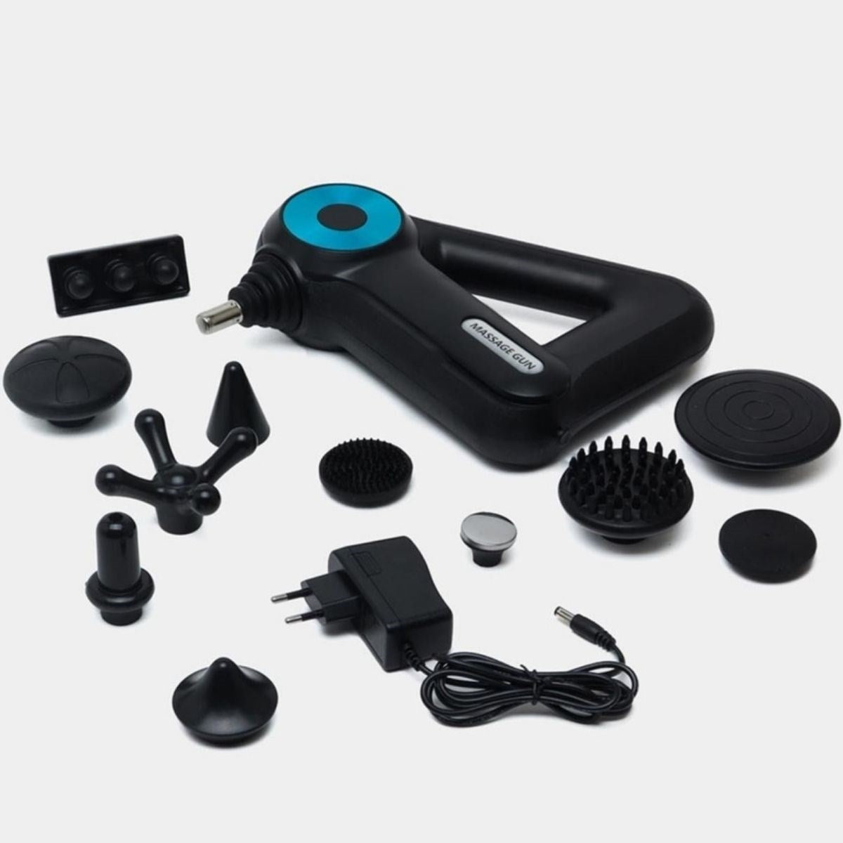 BUFFER® 12 Farklı Başlıklı Profesyonel Masaj Tabancası - Kas Gevşetici ve Yorgunluk Giderici Masaj Aleti