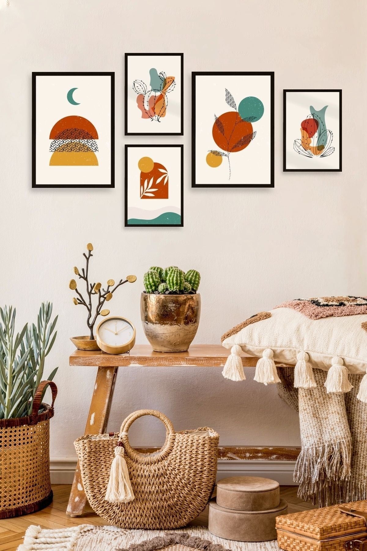 Çiçekler 5'li Tablo 30 x 40