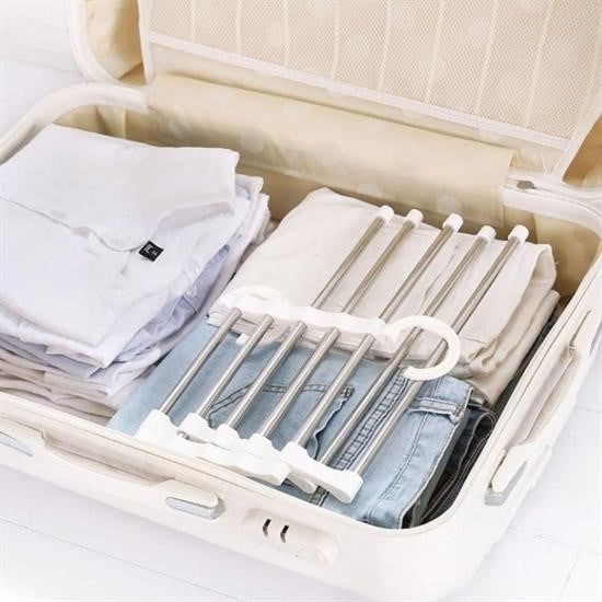 BUFFER® Hareketli Dolap İçi Pantolon Kravat Şal Askı Sistemi Düzenleyici Katmanlı Askılık Organizer