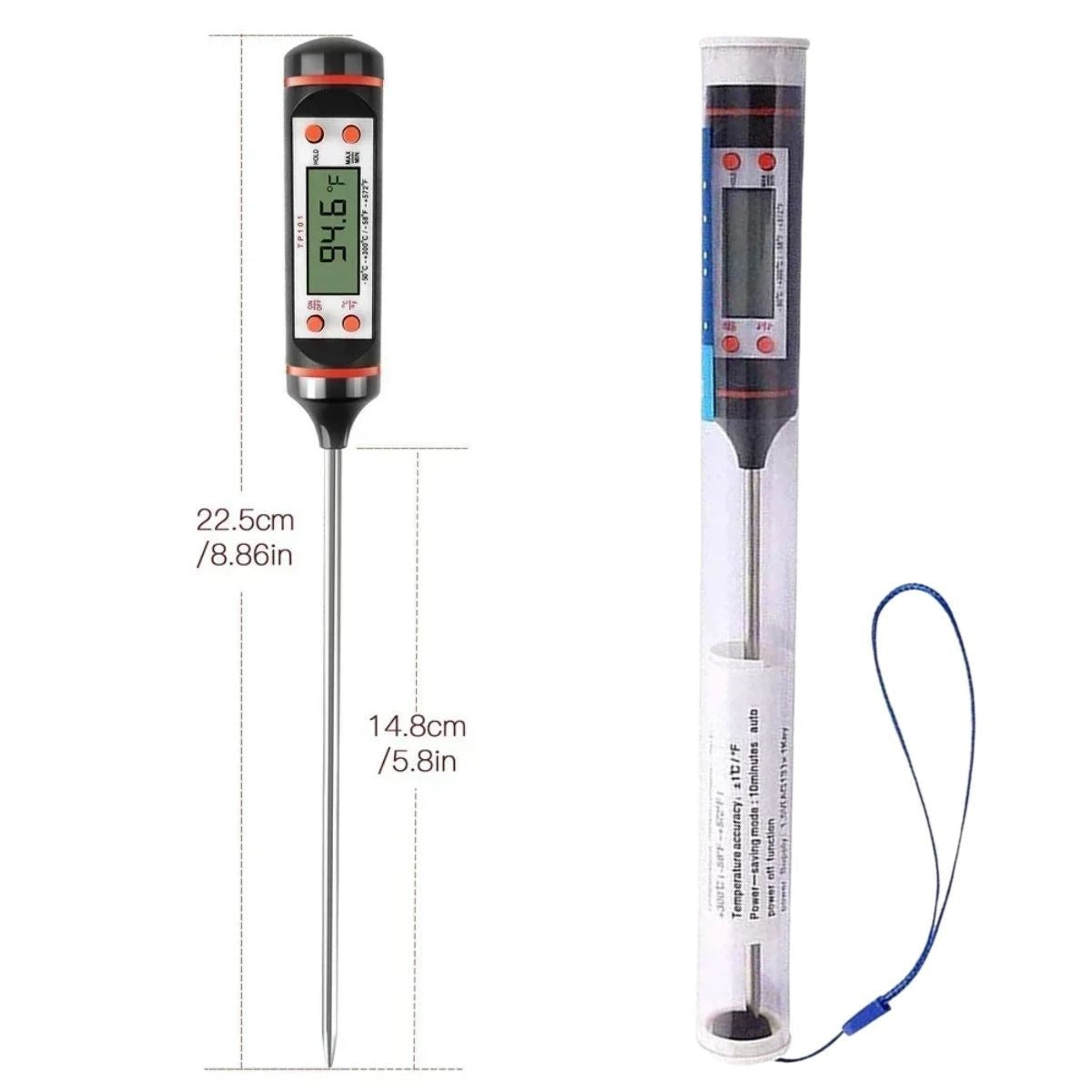 BUFFER® Dijital Gıda Termometresi Süt,Et,Yoğurt Mayalama,Mama Derecesi Ölçer Gıda Termometresi