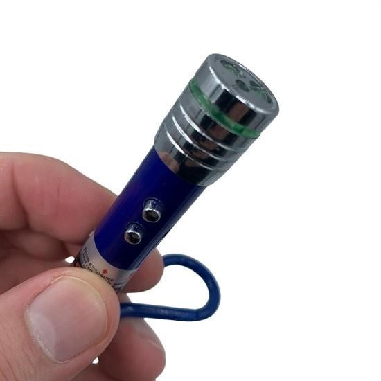 BUFFER® 3 Fonksiyonlu Kırmızı Beyaz Işıklı Led Lazer Kedi Köpek Oyuncak Anahtarlık