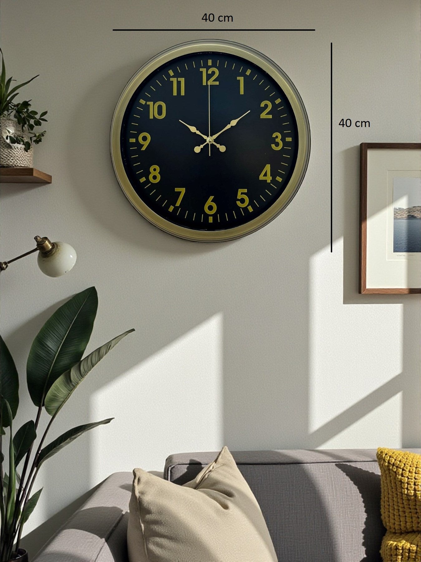 Zentime 40 Cm Metal Eskitme Klasik Duvar Saati