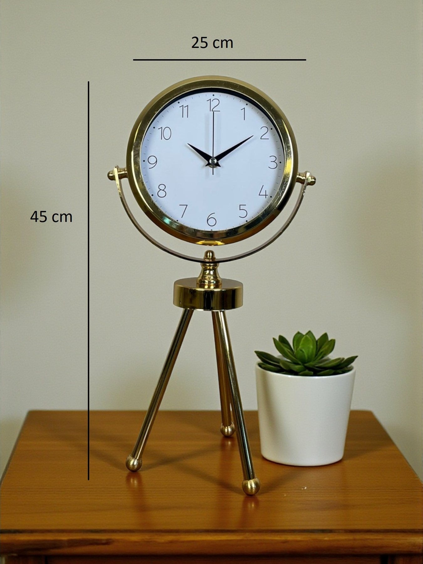 Zentime Gold Lüks Üç Ayaklı Masa Saati