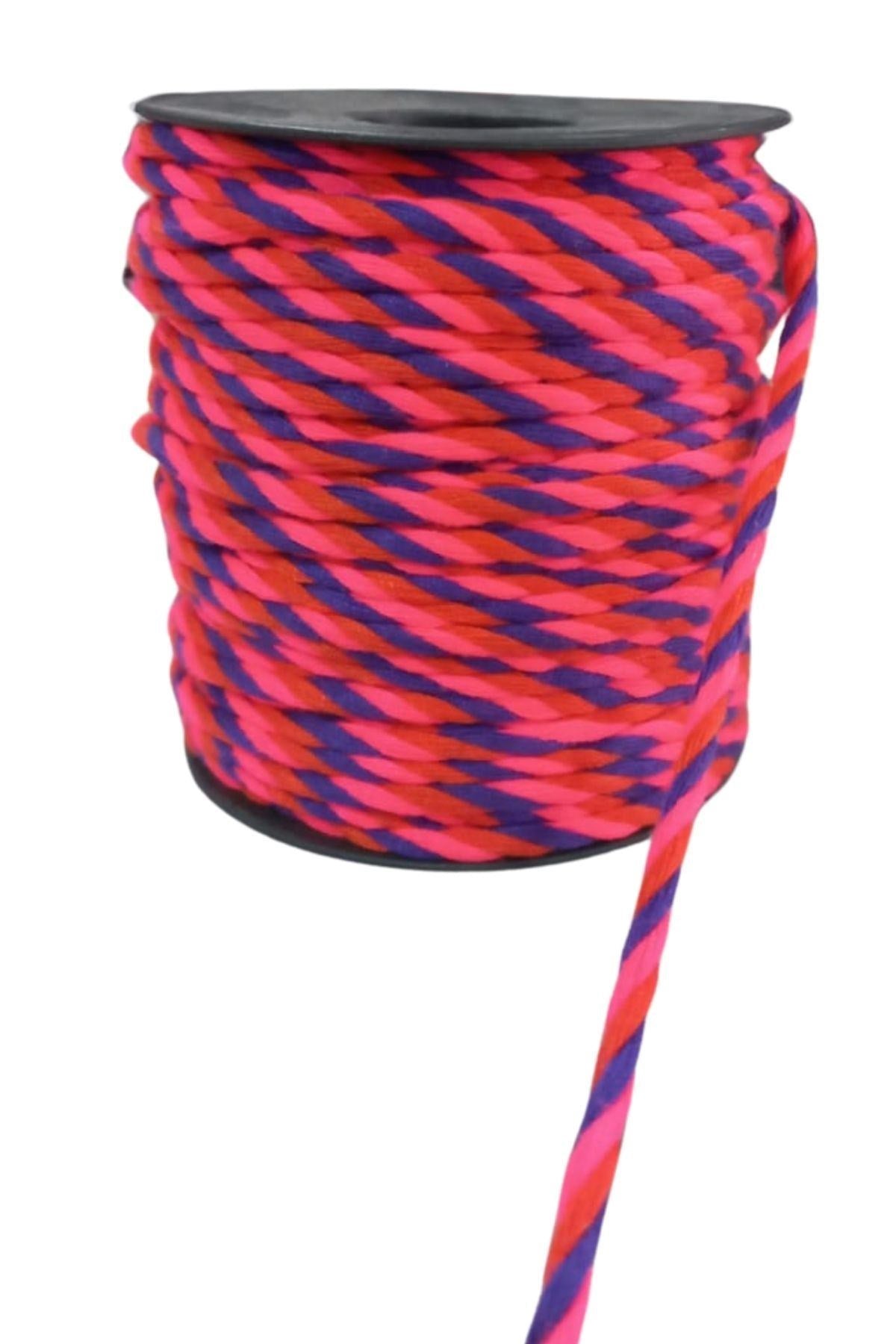 Bileklik ipi, Hediye Paketleme ipi, Şans, Bereket, Aşk, Şifa, Güç 10 mm Pamuk 10 metre Fuşya