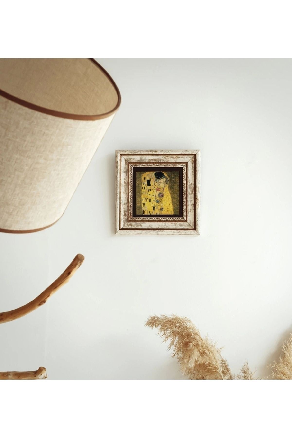 Gustav Klimt Çerçeveli Taş Tablo , Çerçeveli Taş Duvar Dekoru 20 cm