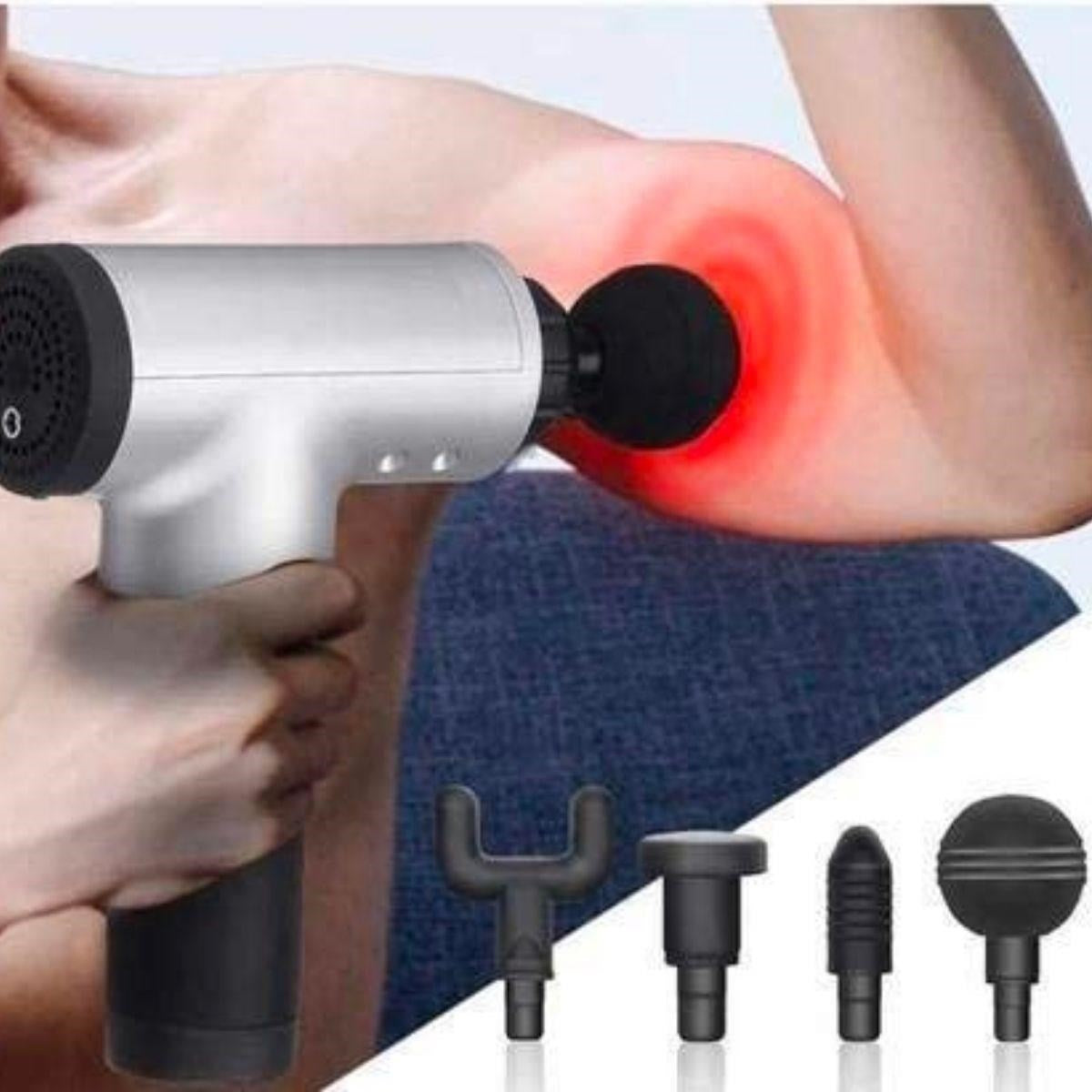 BUFFER® 6 Farklı Seviyeli Titreşimli 4 Farklı Başlıklı Büyük Boy Masaj Tabancası