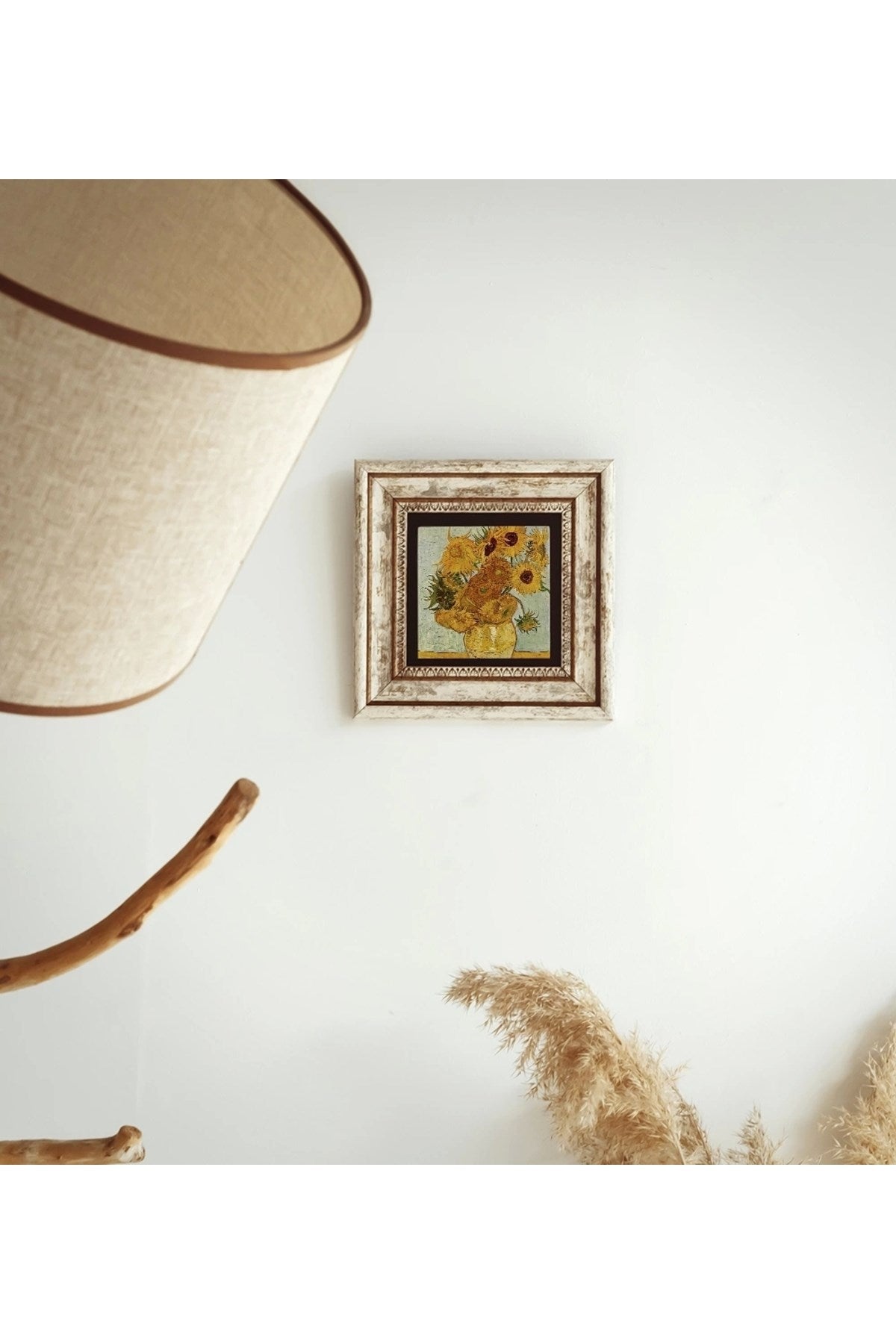 Vincent Van Gogh Çerçeveli Taş Tablo , Çerçeveli Taş Duvar Dekoru 20 cm