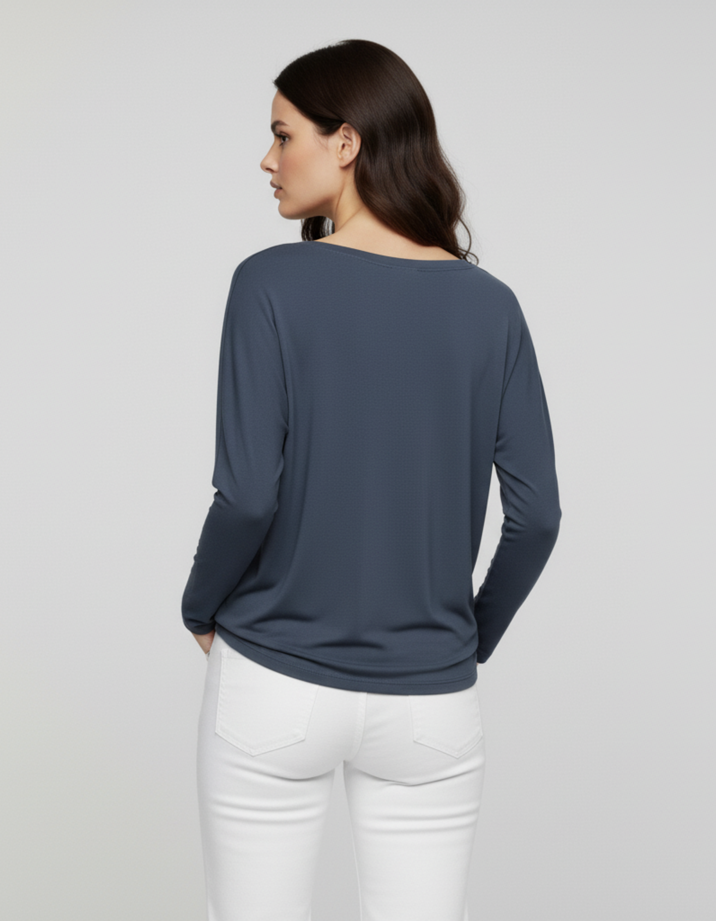 Mavi Basic Uzun Kollu Viskon Kadın Bluz