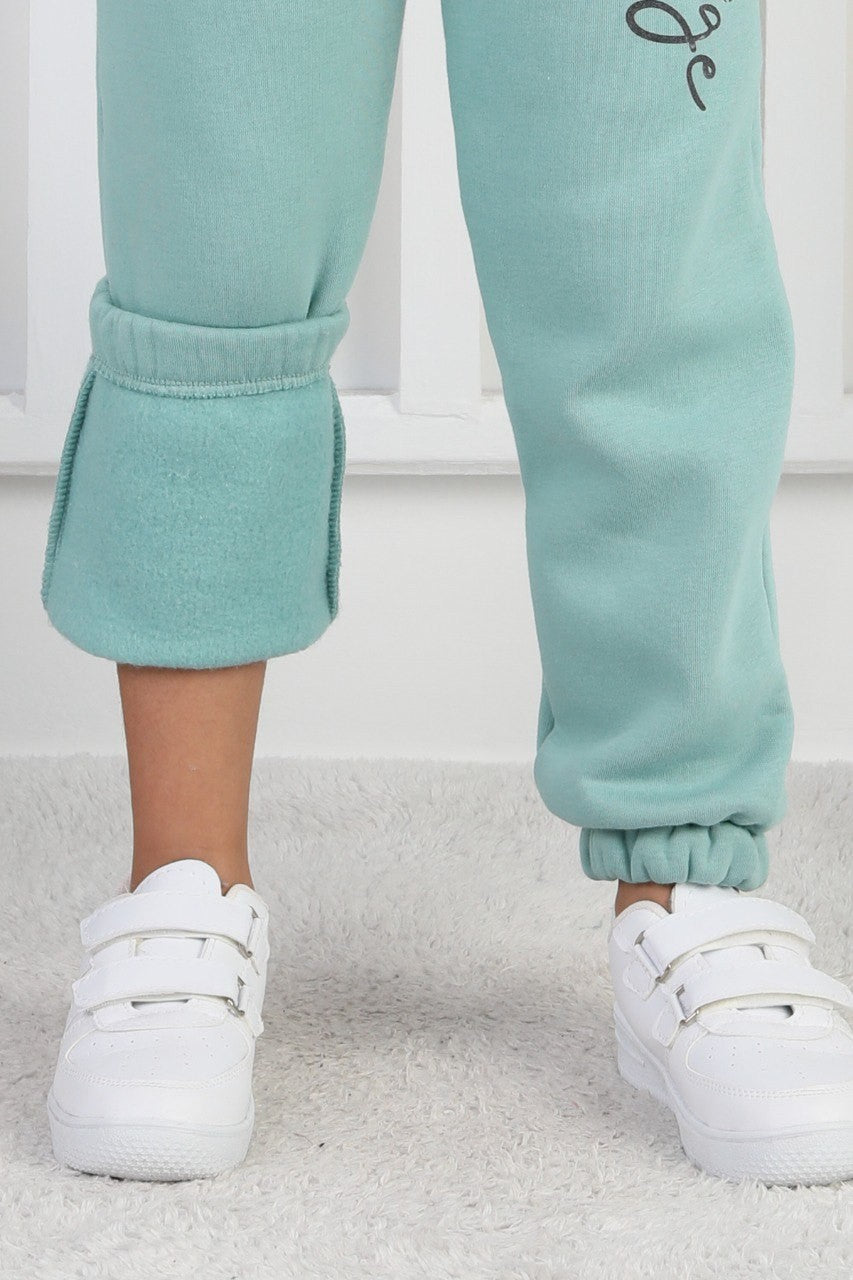 Şardonlu 3 İplik Baskılı Kız Çocuk Takım