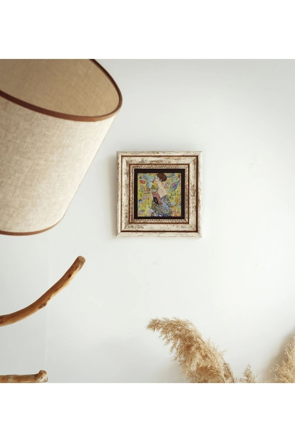 Gustav Klimt Çerçeveli Taş Tablo , Çerçeveli Taş Duvar Dekoru 20 cm