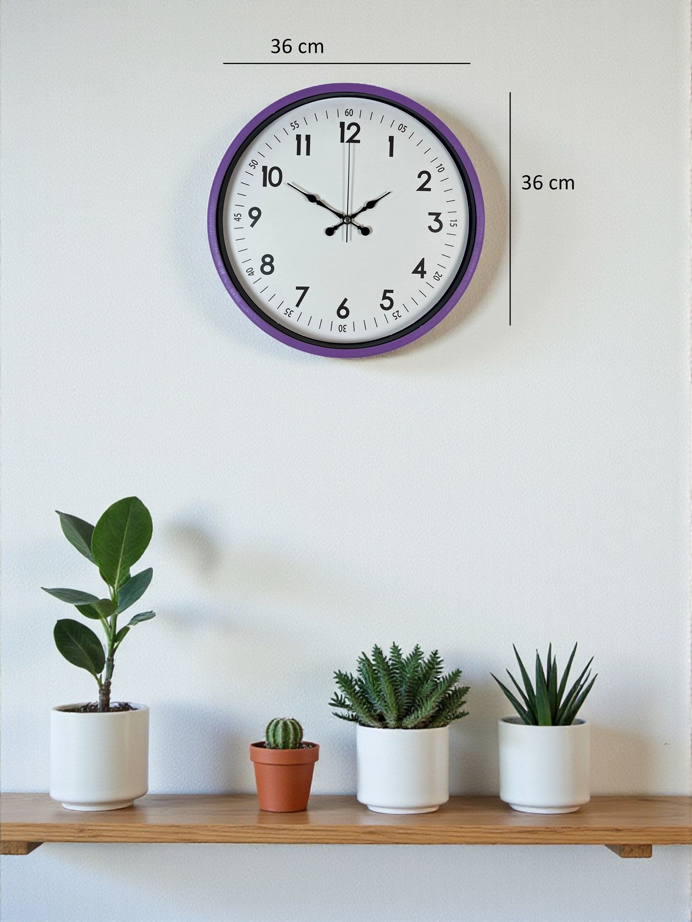 Zentime 36 Cm Mor Dekoratif Duvar Saati