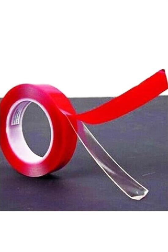 BUFFER® 2 Metre Güçlü Yapışkanlı Çift Taraflı Slikon Pratik Şeffaf Bant