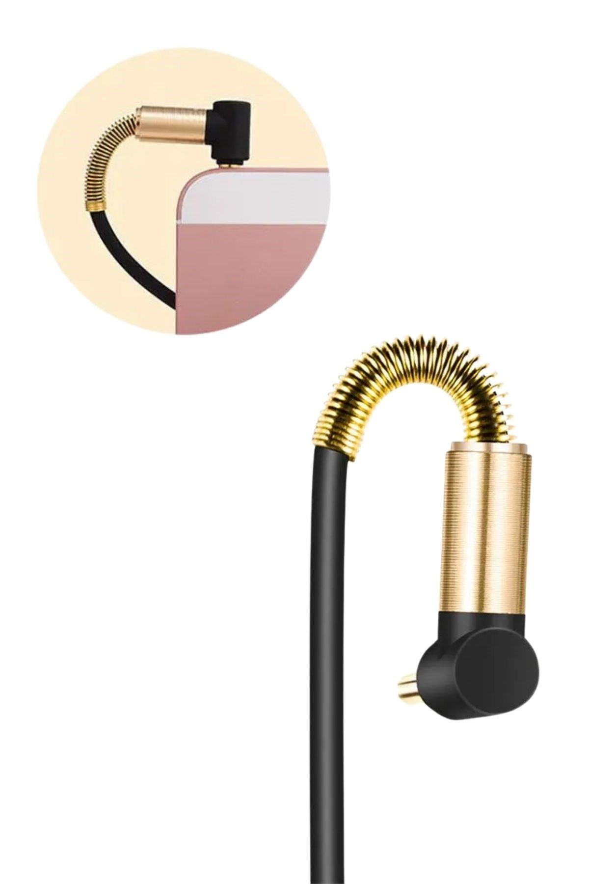 BUFFER® 3.5mm AUX Kablosu Jak Erkek Erkek L Tipi 1 Metre Ses Aktarım Kablosu