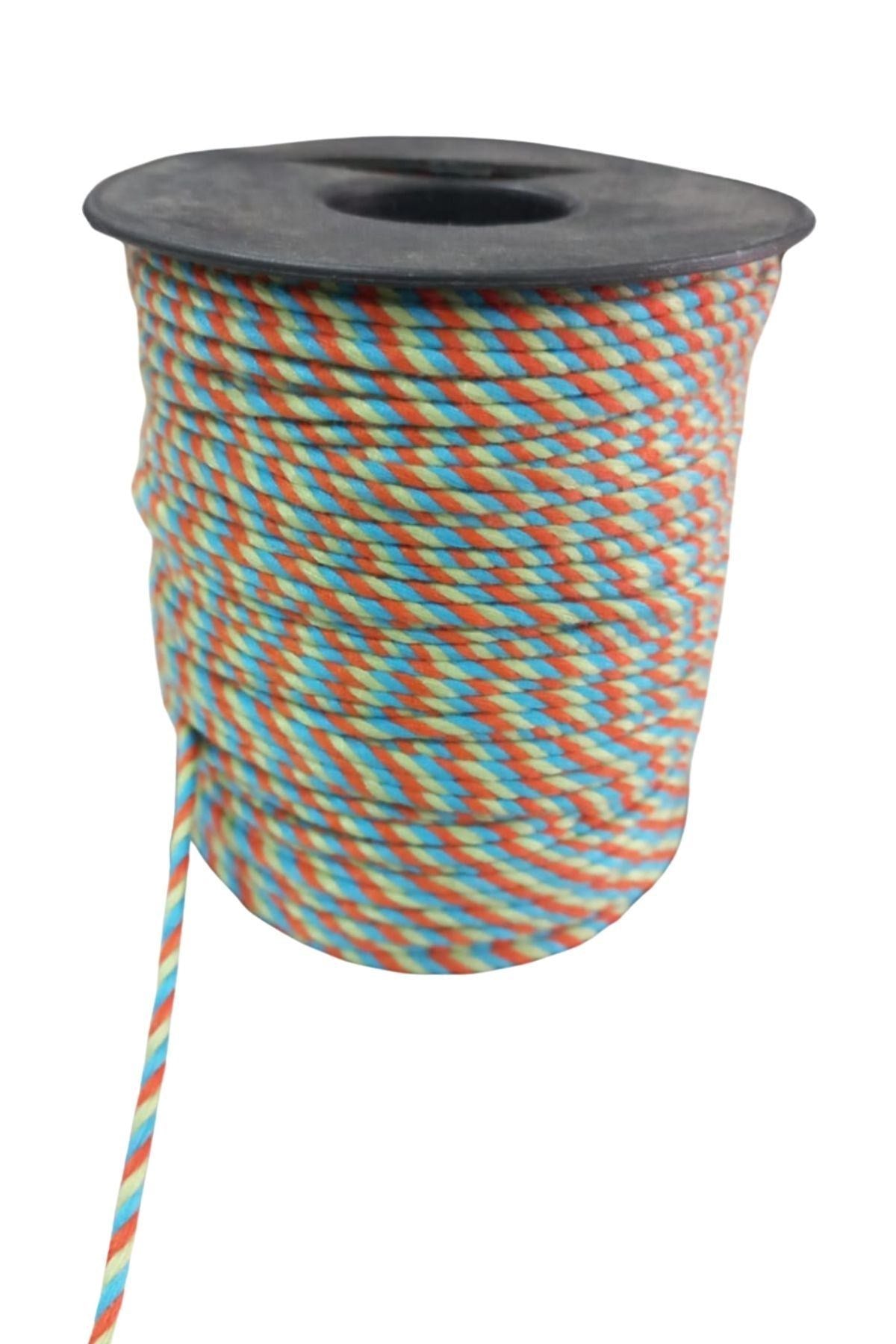 Bileklik ipi, Hediye Paketleme ipi, Şans, Bereket, Aşk, Şifa, Güç 5 mm Pamuk 5 metre Yeşil