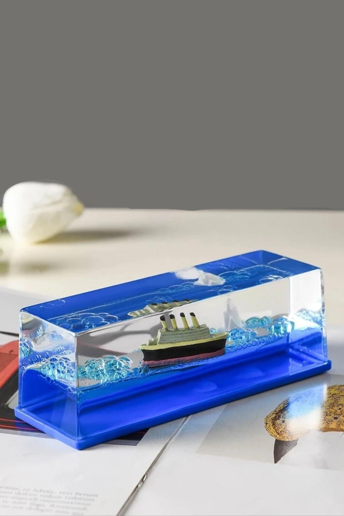 BUFFER® Batmayan Gemi Hediyelik Dekoratif Ev ve Ofis Hediyesi Özel Aşk Gemisi