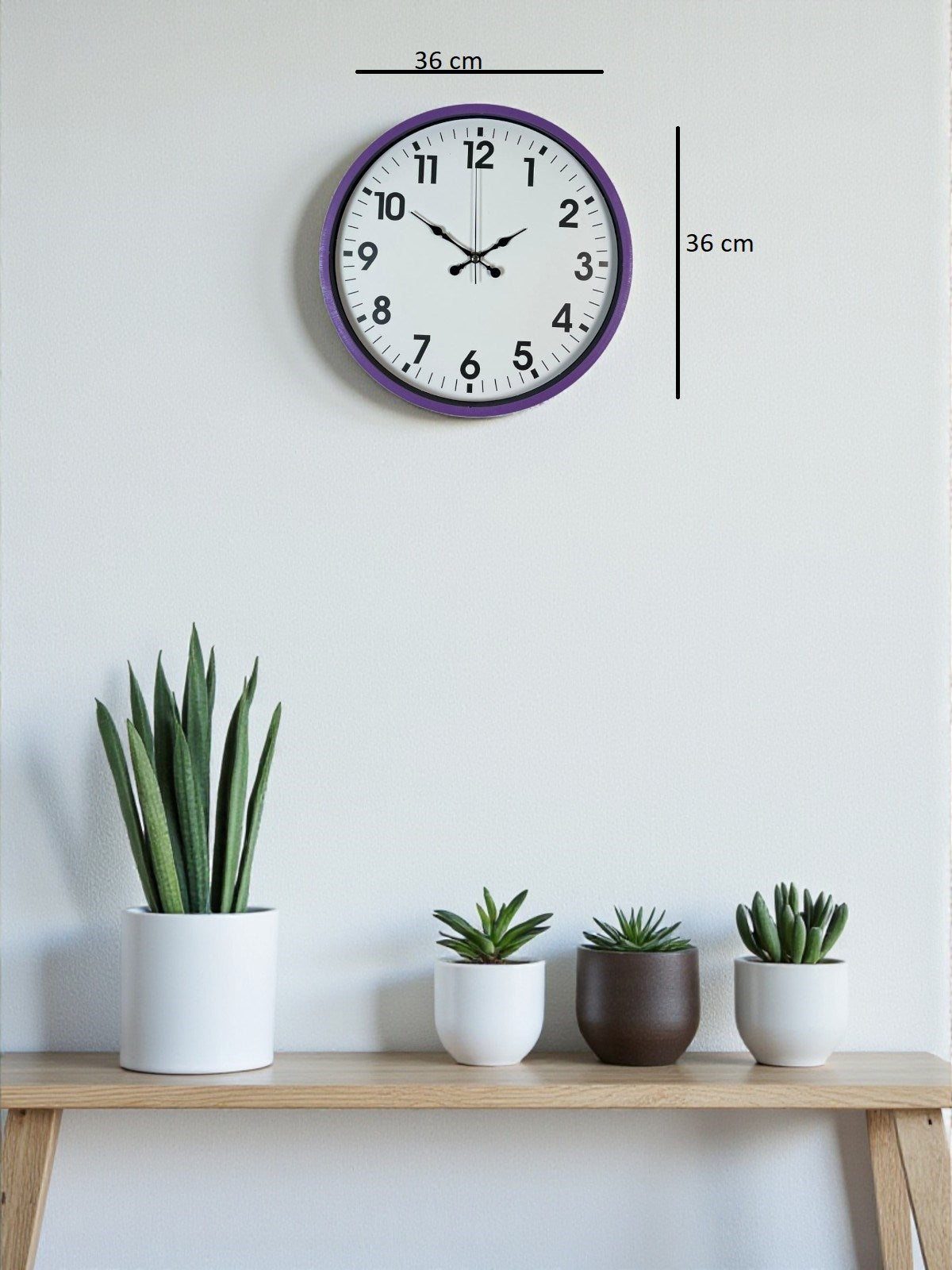 Zentime 36 Cm Mor Dekoratif Duvar Saati