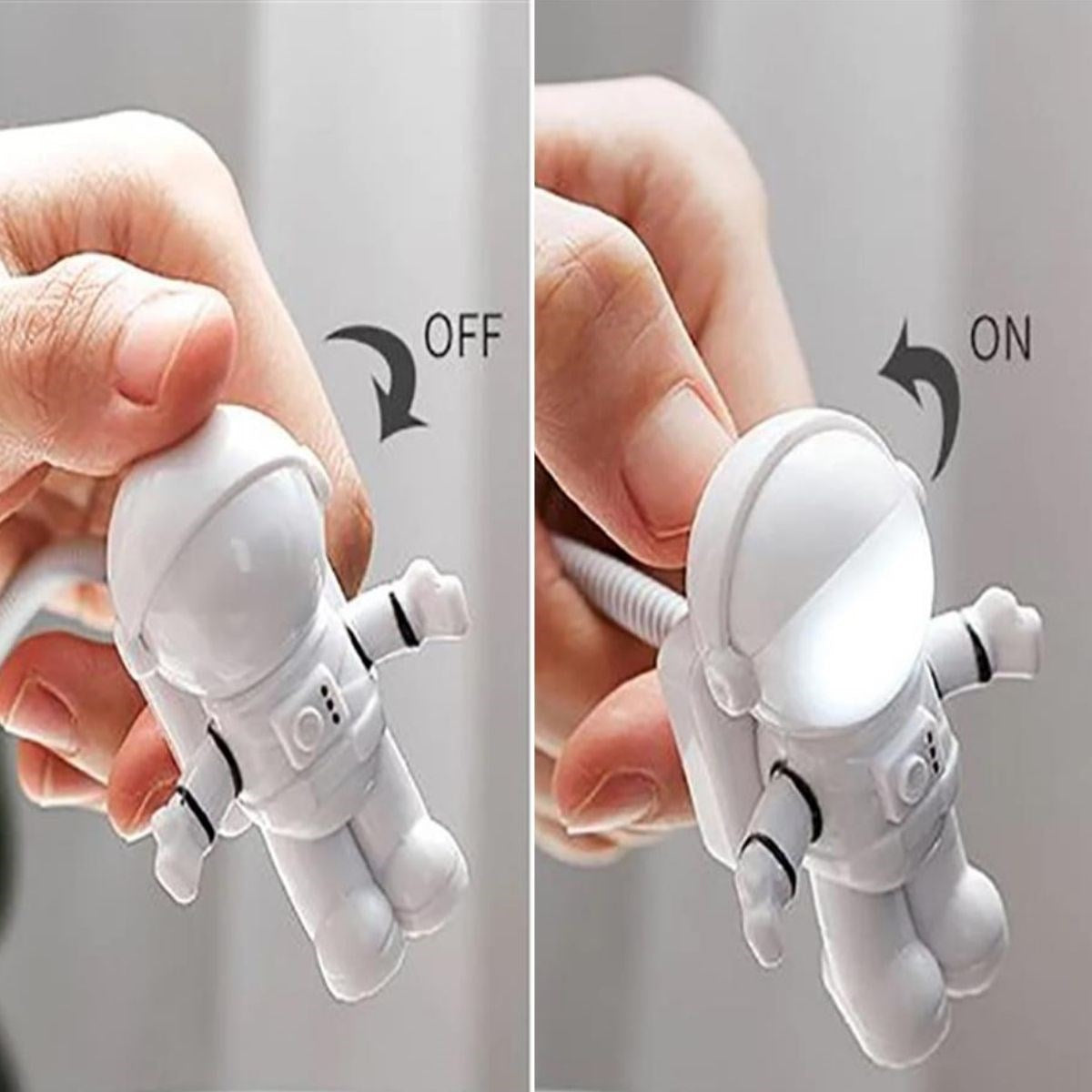 BUFFER® USB Astronot Gece Lambası, Masa Lambası, Kitap Okuma Lambası Işığı