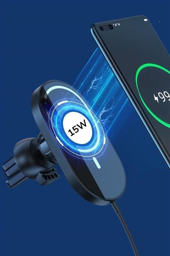 Buffer® 15w Mıknatıslı Takılabilen Hızlı Şarj Tüm Cihaz Ve Araçlara Uyumlu Araç İçi Şarj Cihazı