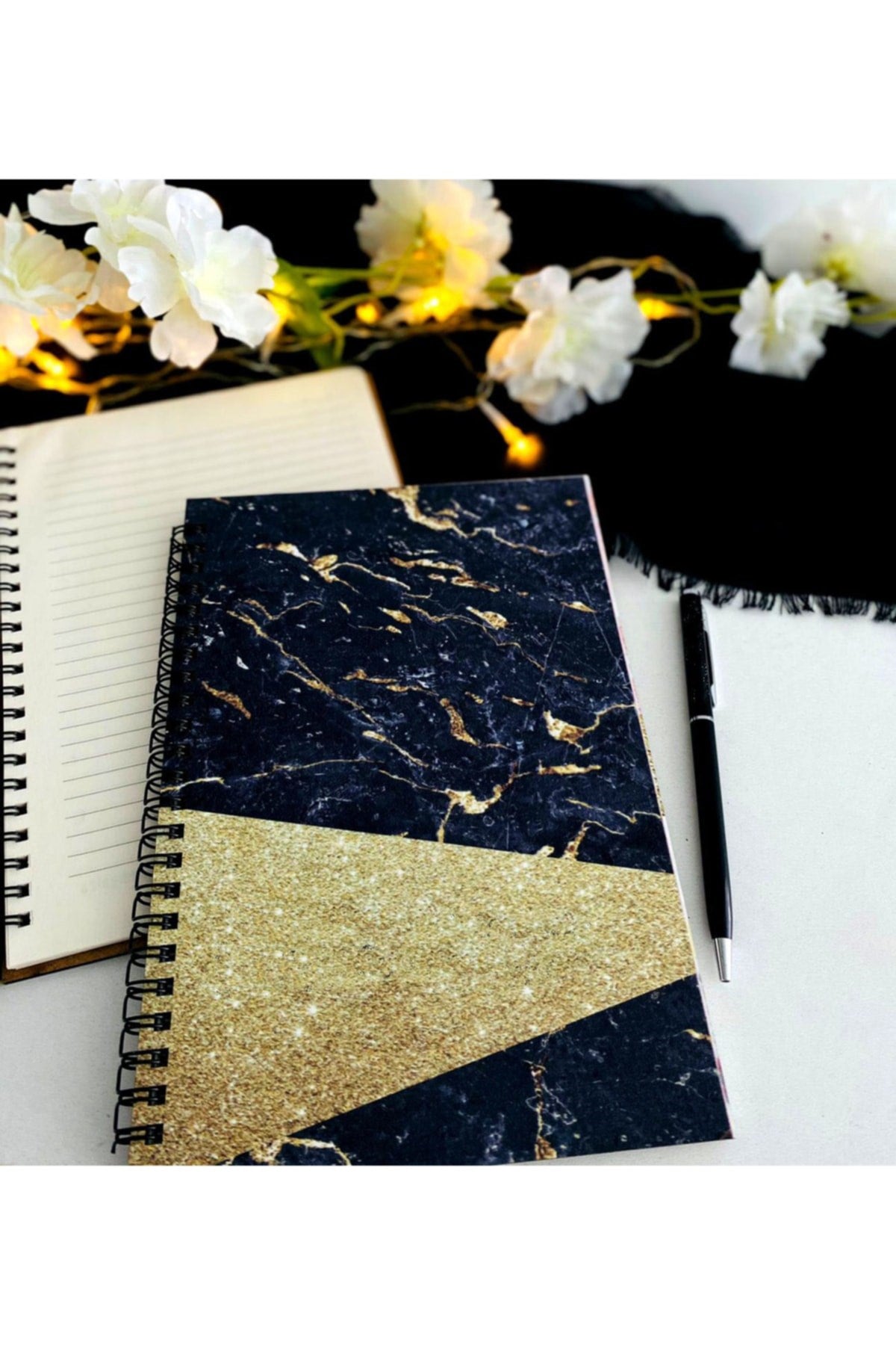 Siyah Gold Defter Kalem Seti
