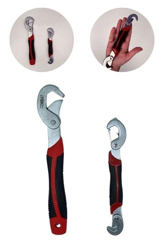 BUFFER® Çok Fonksiyonlu Ergonomik Ayarlanabilir Büyük Küçük Akıllı Pense Anahtar 2li Set