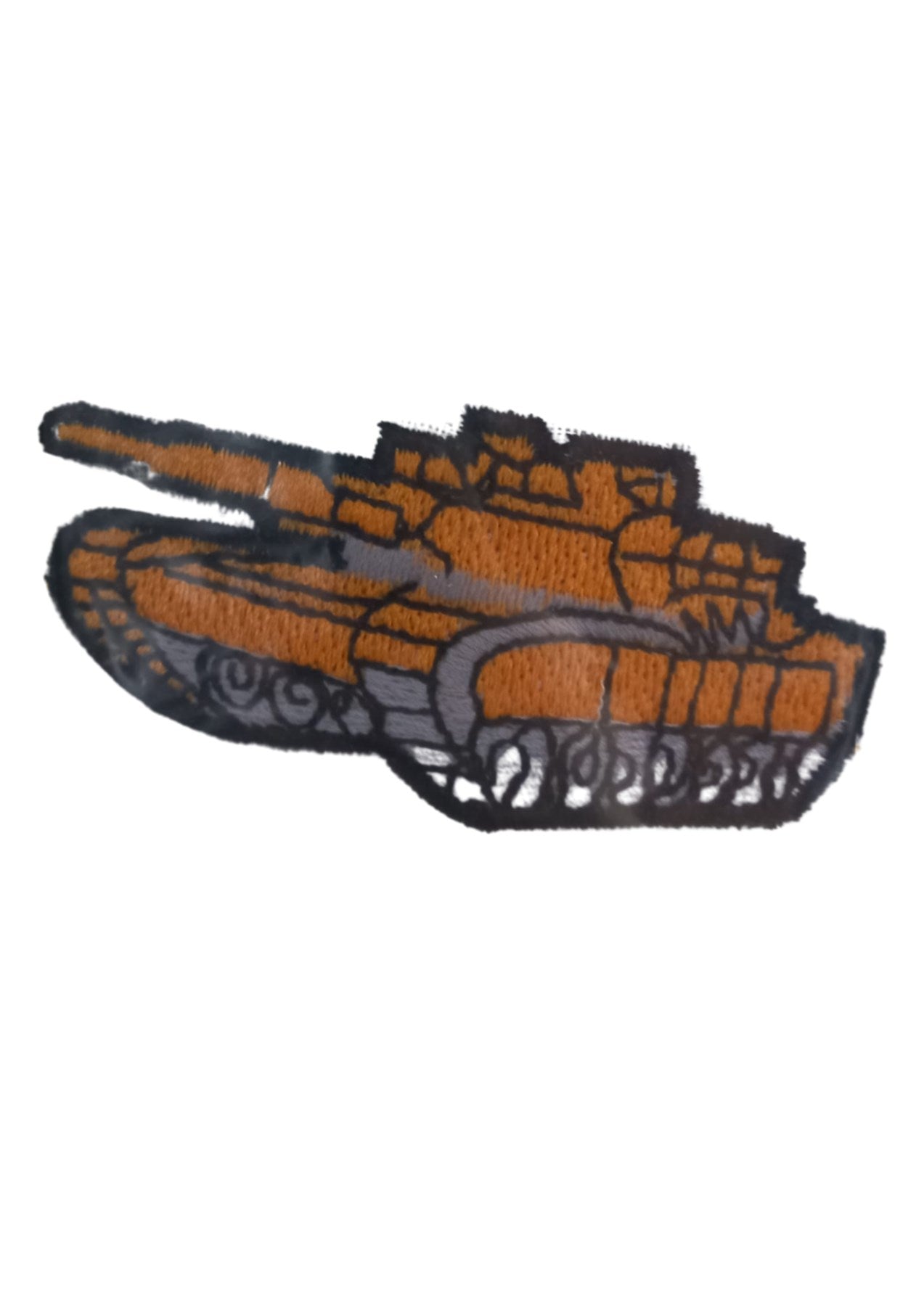 Aplike Ütü İle Yapışan Tank Turuncu Arma 4x3 cm