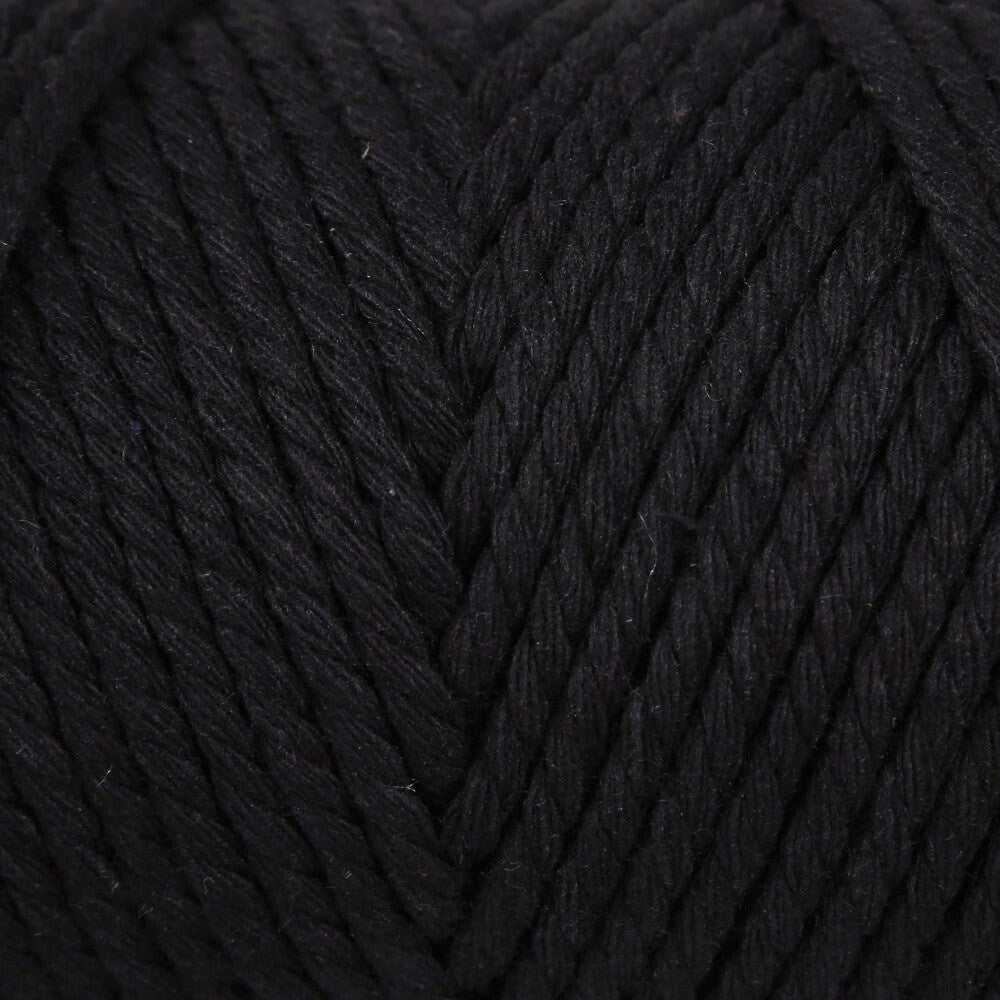 Loren Decor Slim 3 Büküm Makrome İpi Siyah - L006