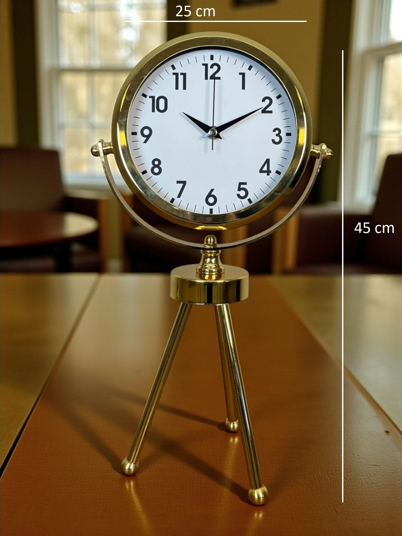 Zentime Gold Lüks Üç Ayaklı Masa Saati