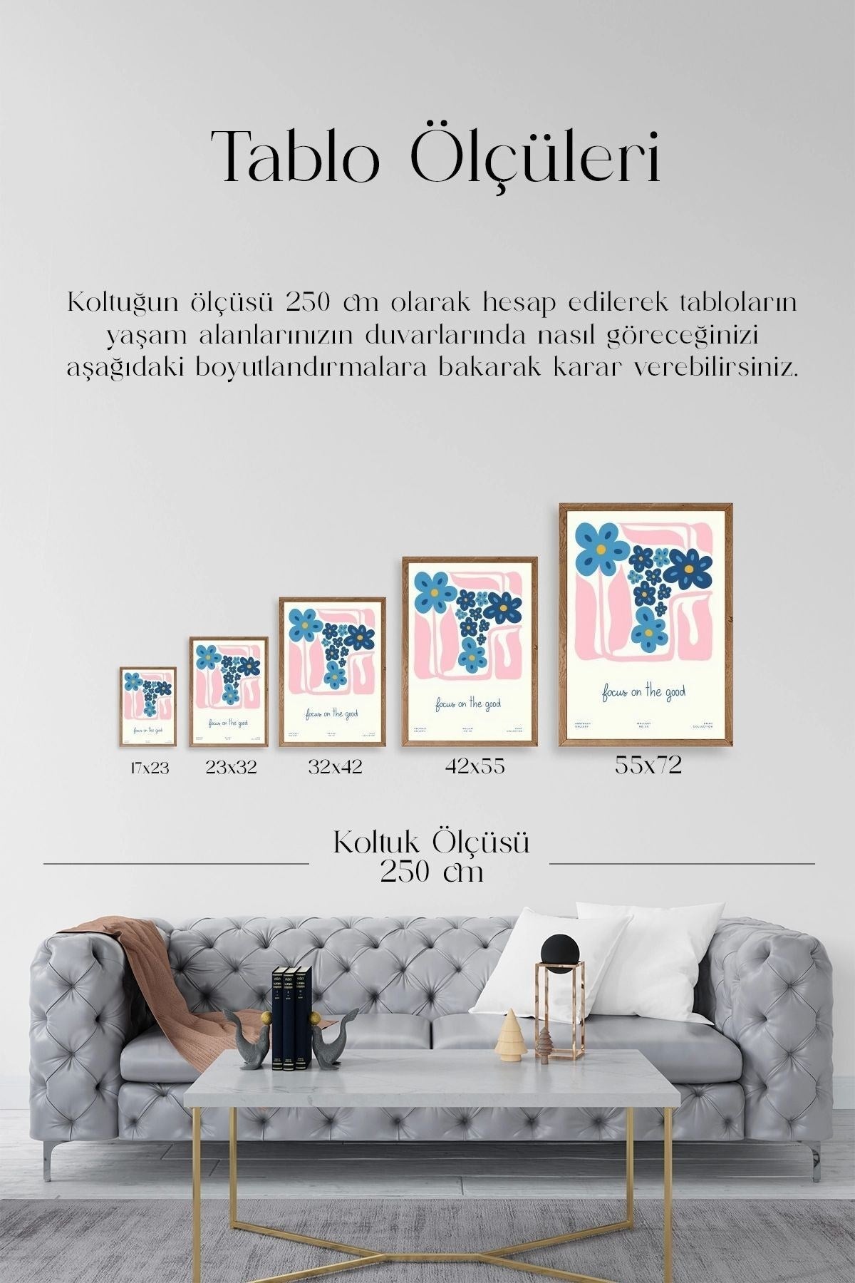 Çiçekler Ahşap Çerçeveli Tablo 17 x 23