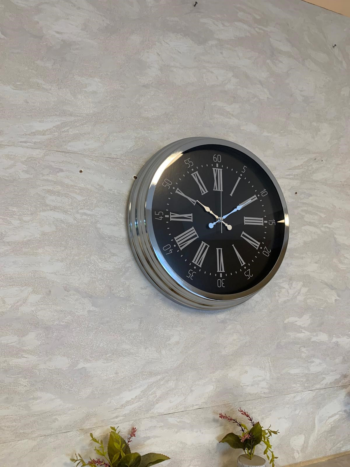 Zentime 40 Cm Krom Elegance Duvar Saati