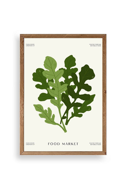 Yaprak Ahşap Çerçeveli Tablo 17 x 23