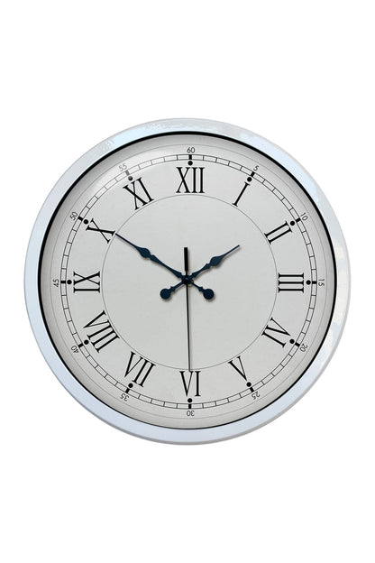 Zentime 40 Cm Metal Beyaz Roma Rakamlı Duvar Saati