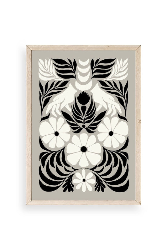 Çiçek Ahşap Çerçeveli Tablo 30 x 42