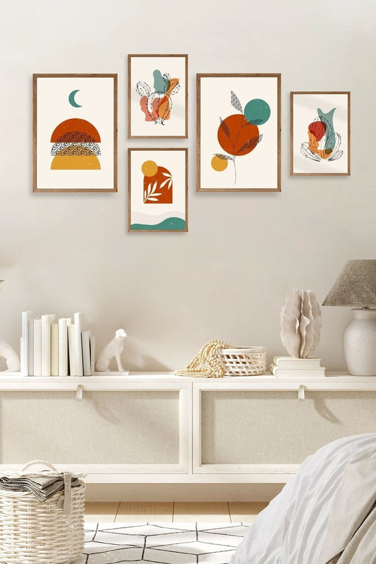 Çiçekler 5'li Tablo 30 x 40