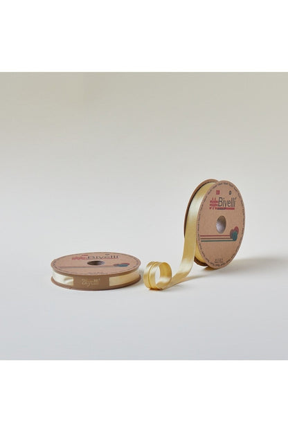 Biye Saten Katlı 055 Gold 2 cm 25 Metre %100 Polyester