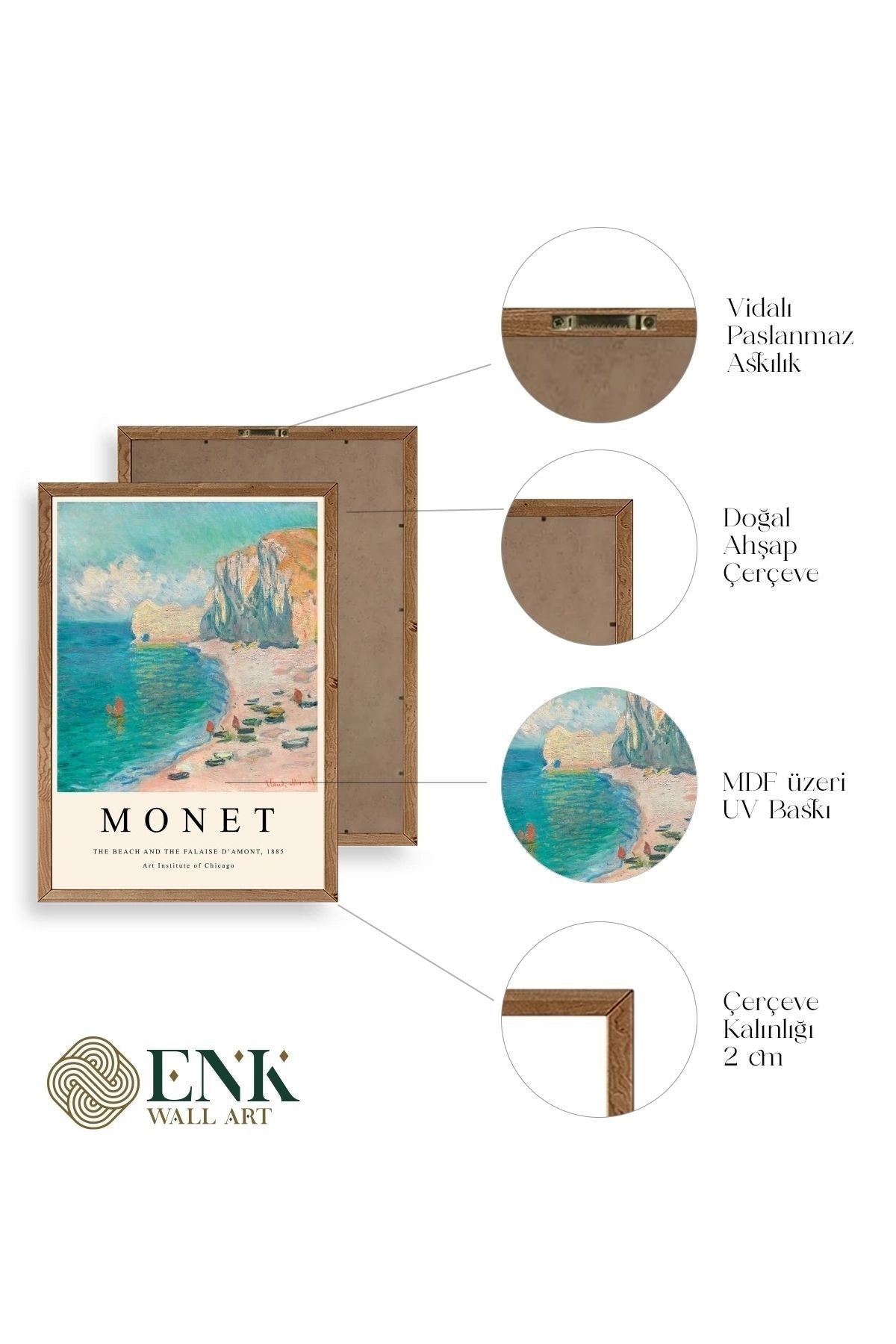 Monet Ahşap Çerçeveli Tablo 50 x 70