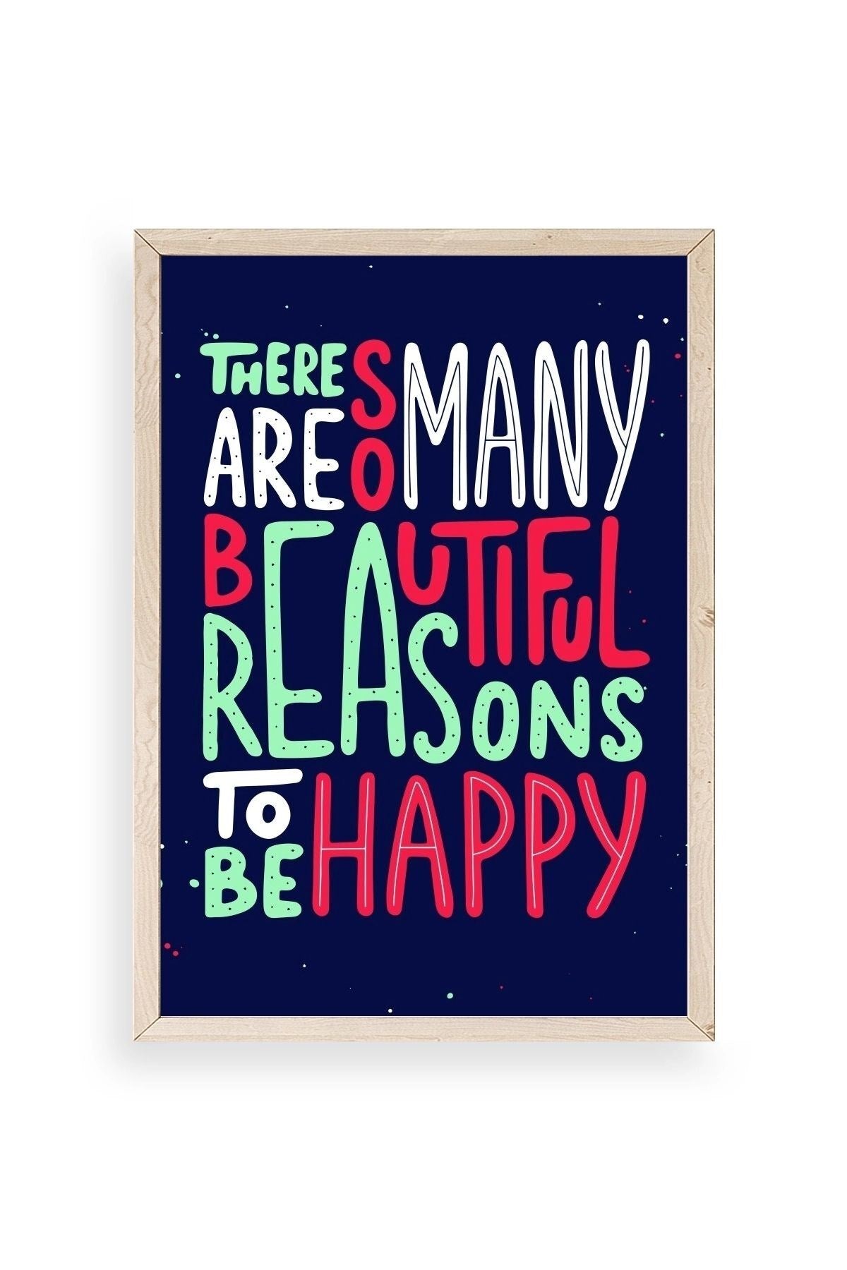 Motto Ahşap Çerçeveli Tablo 17 x 23