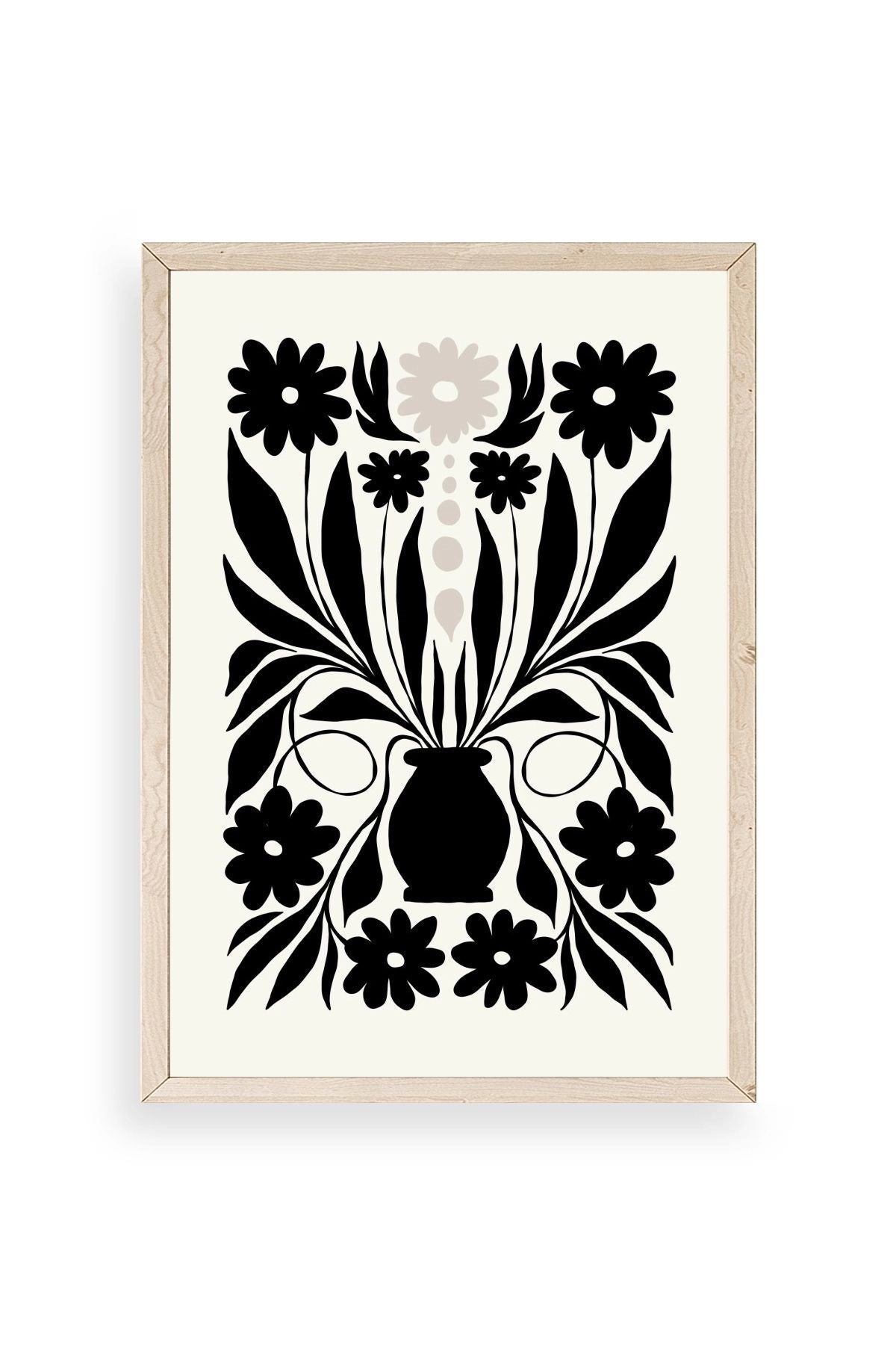 Çiçek Ahşap Çerçeveli Tablo 30 x 42