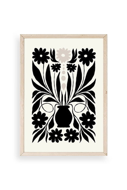 Çiçek Ahşap Çerçeveli Tablo 30 x 42