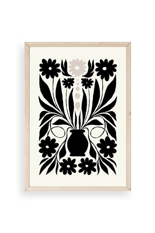 Çiçek Ahşap Çerçeveli Tablo 30 x 42