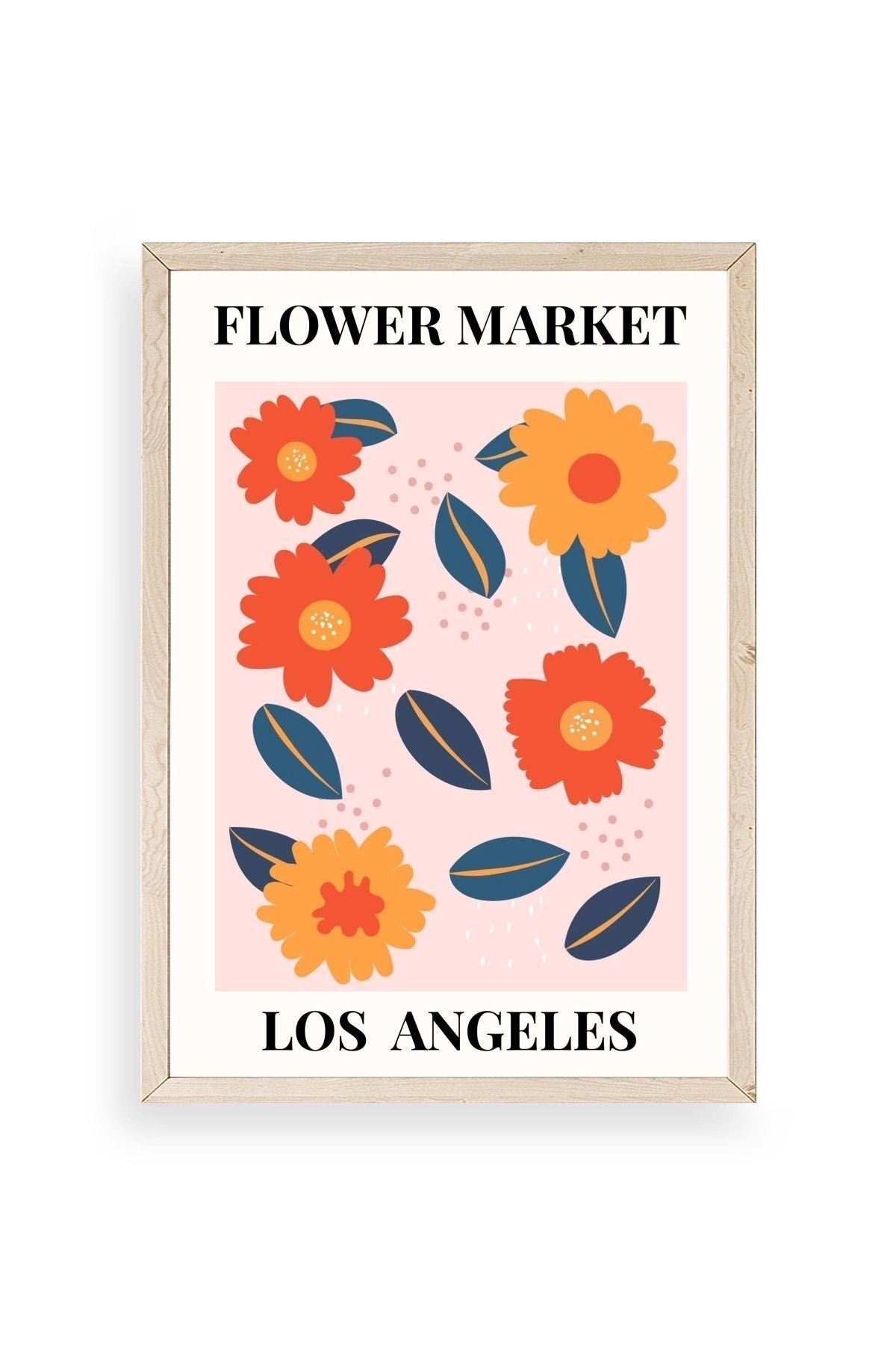 Çiçek Ahşap Çerçeveli Tablo 17 x 23