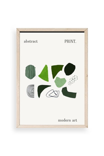 Soyut Ahşap Çerçeveli Tablo 23 x 30