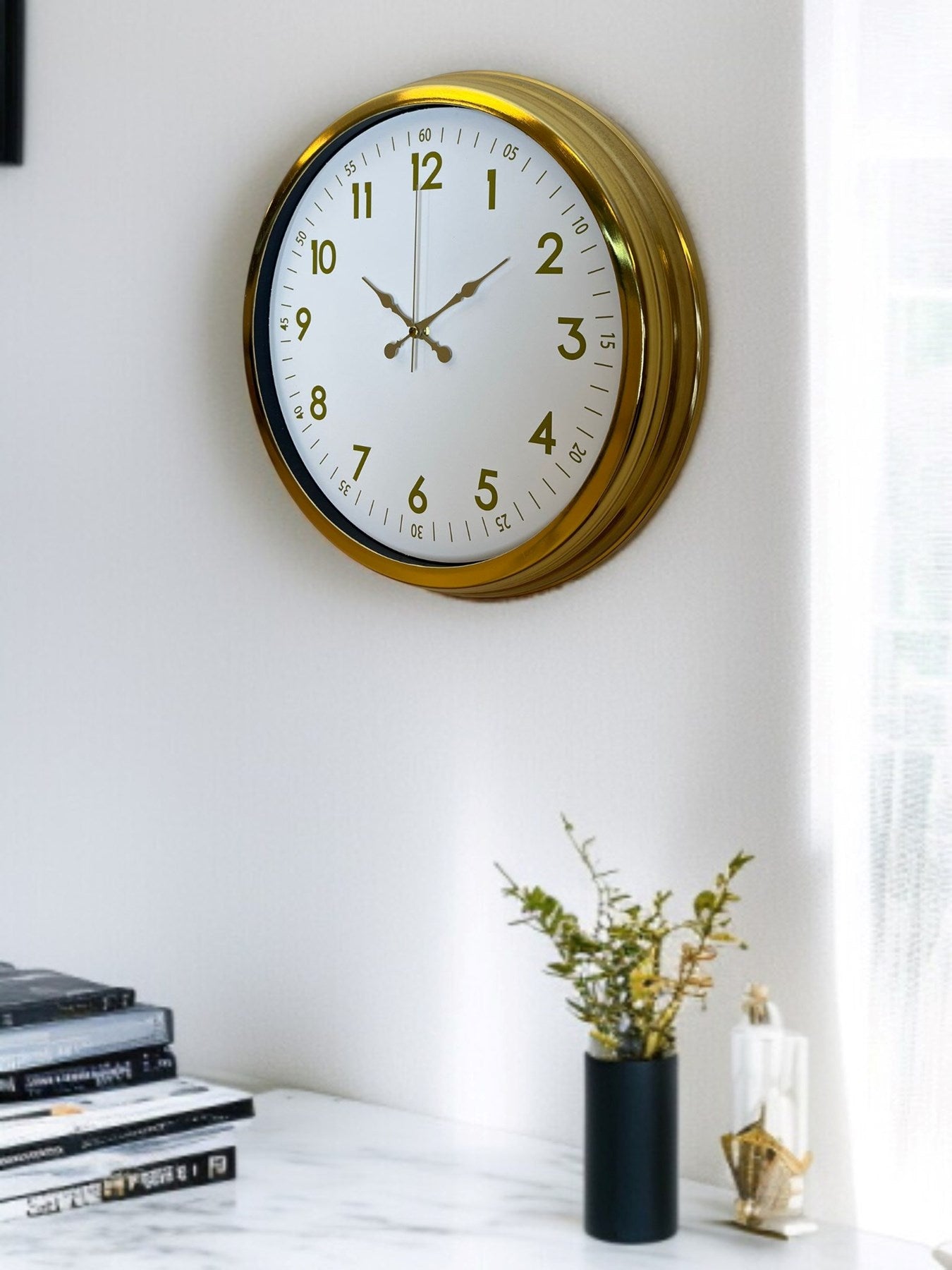 Zentime 40 Cm Gold Lüks Duvar Saati