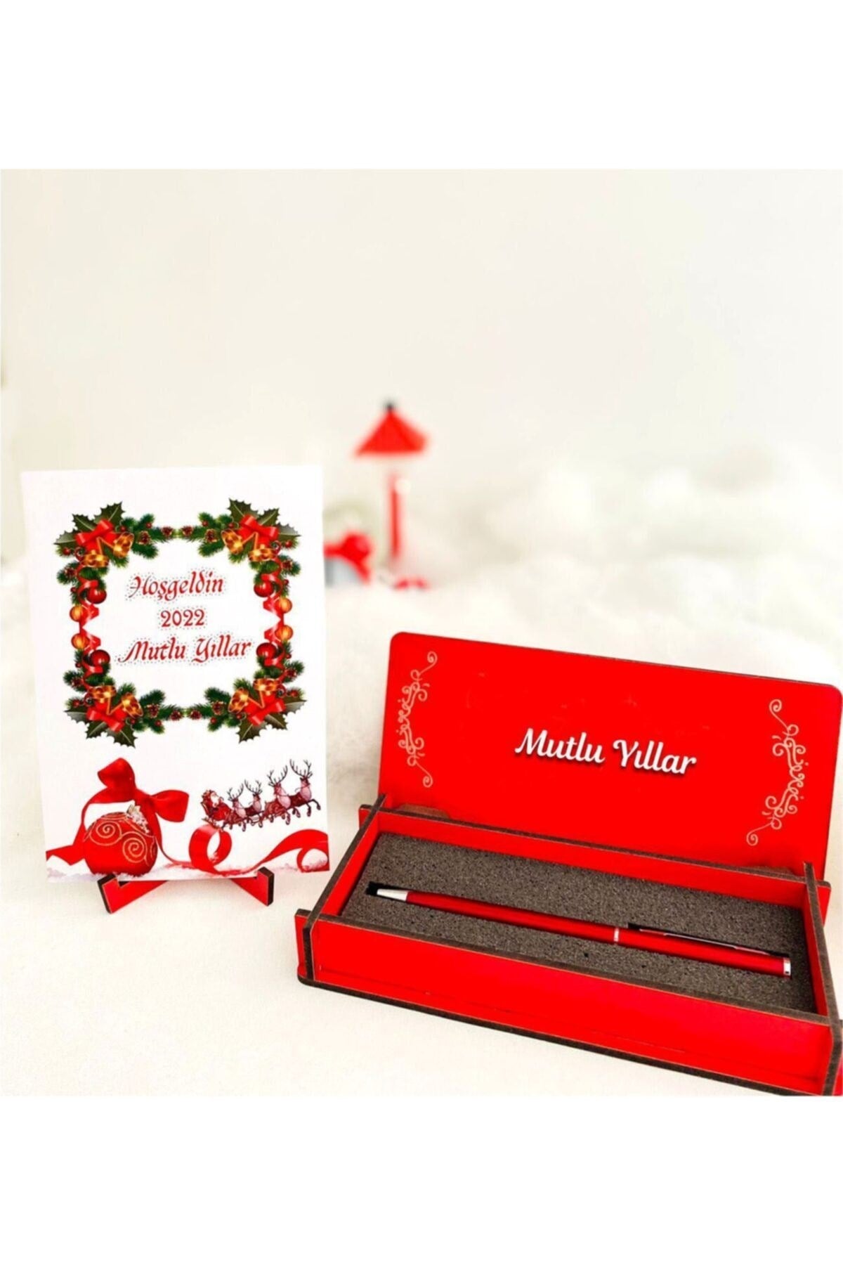 Yılbaşı Kalem Kutusu Ve Kart Seti