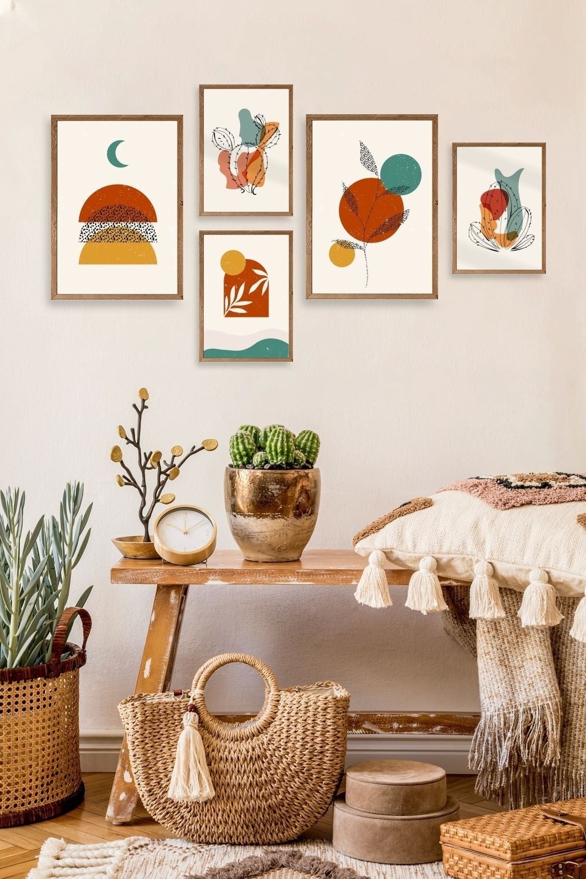 Çiçekler 5'li Tablo 30 x 40