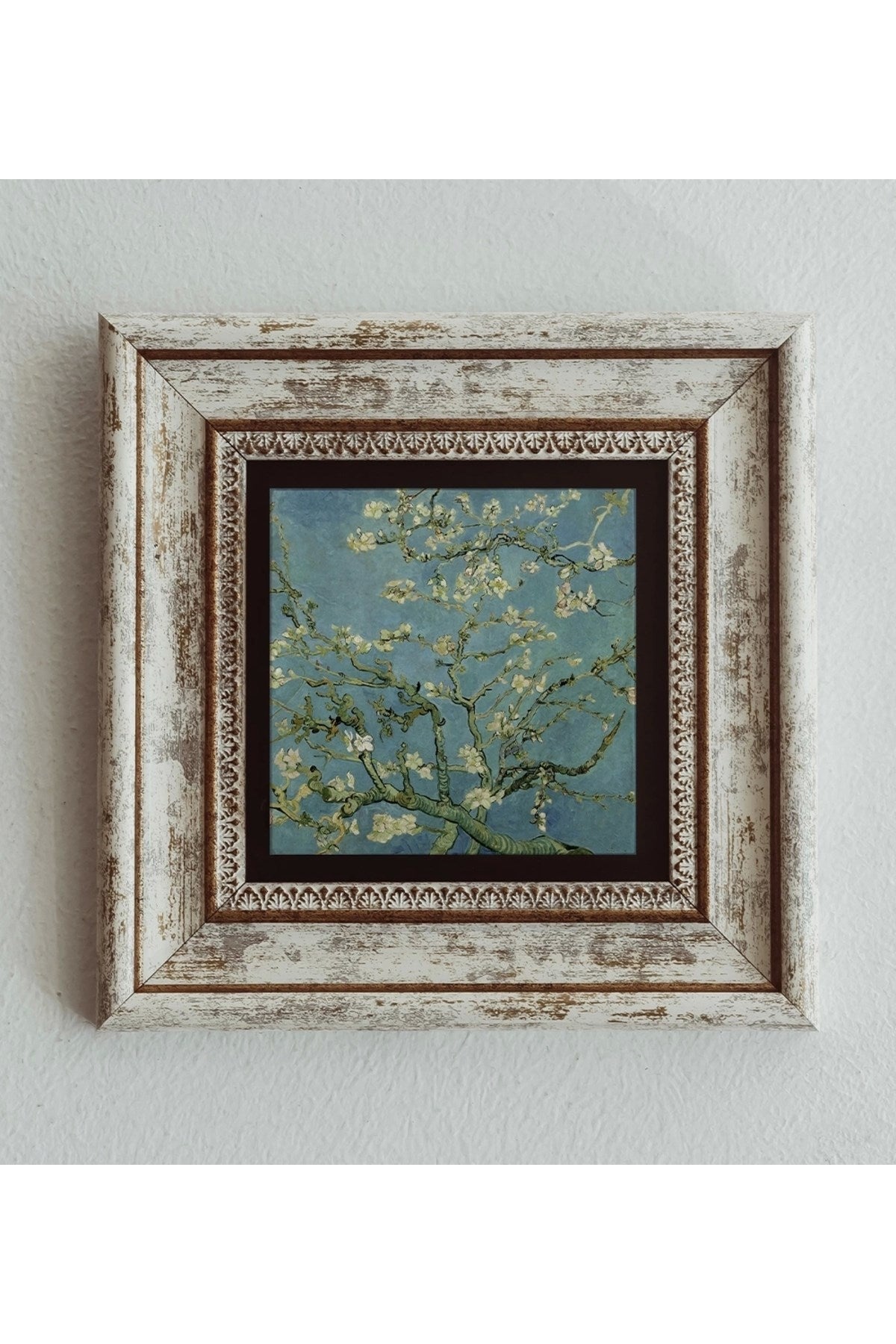 Vincent Van Gogh Çerçeveli Taş Tablo , Çerçeveli Taş Duvar Dekoru 20 cm