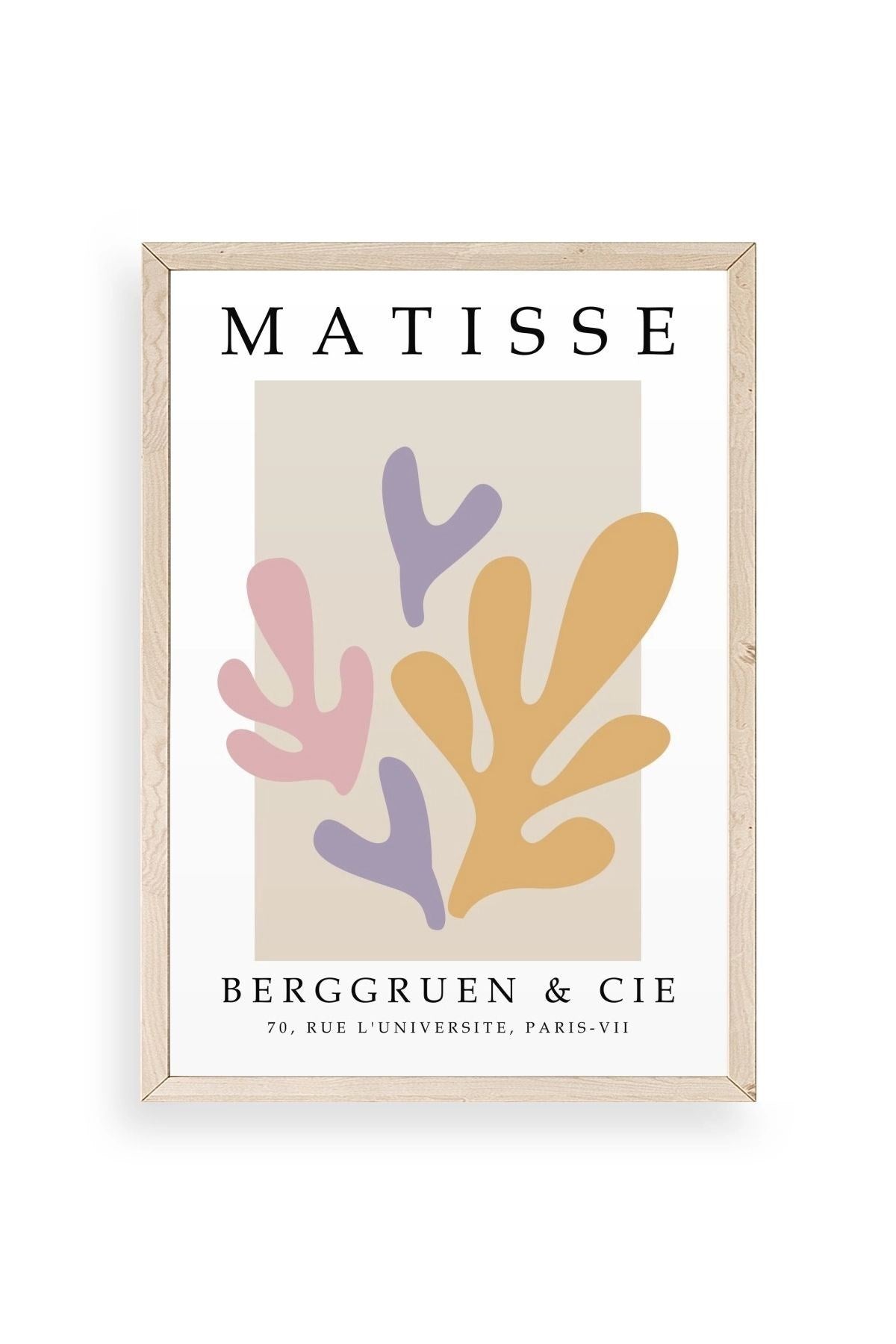 Soyut Ahşap Çerçeveli Tablo 50 x 70