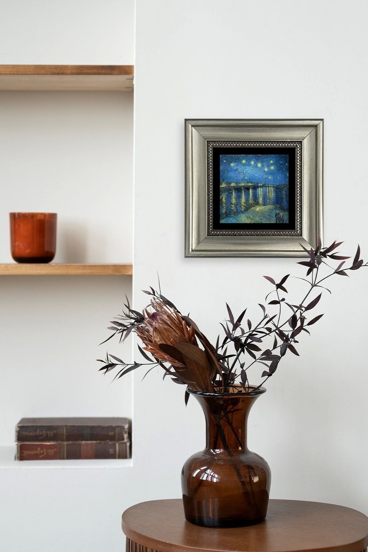 Van Gogh Çerçeveli Taş Tablo 20 cm