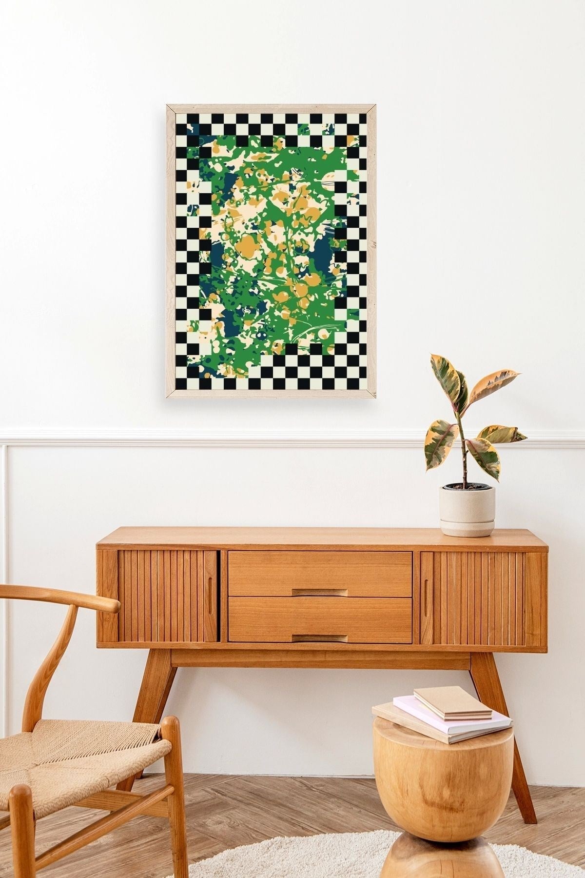 Desen Ahşap Çerçeveli Tablo 17 x 23