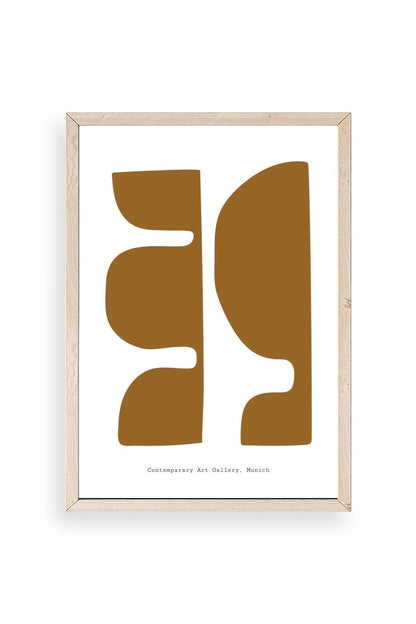 Soyut Ahşap Çerçeveli Tablo 30 x 42